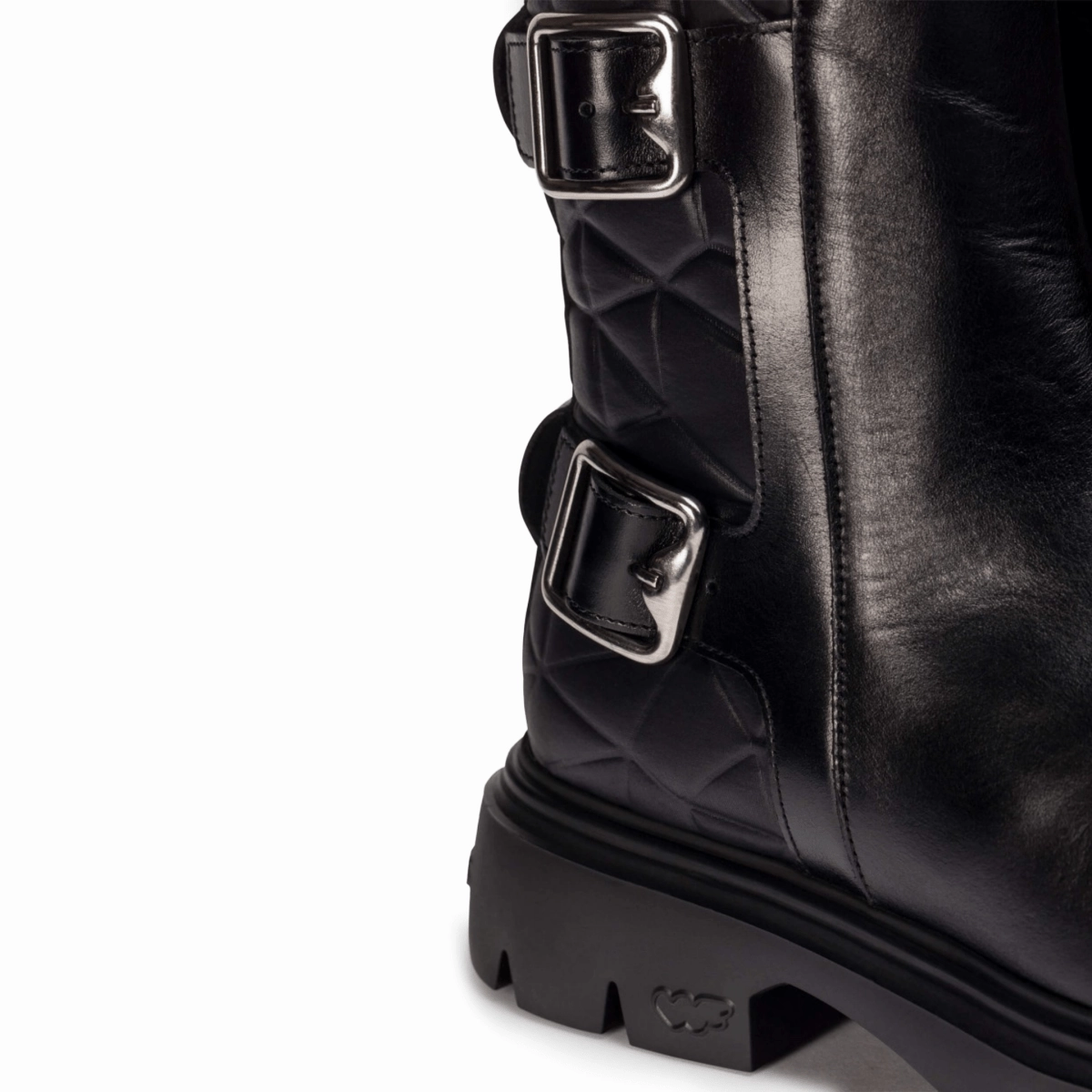 Wonders Women's Black Bones 01 Black Leather Comfort Lining Rough Terrain