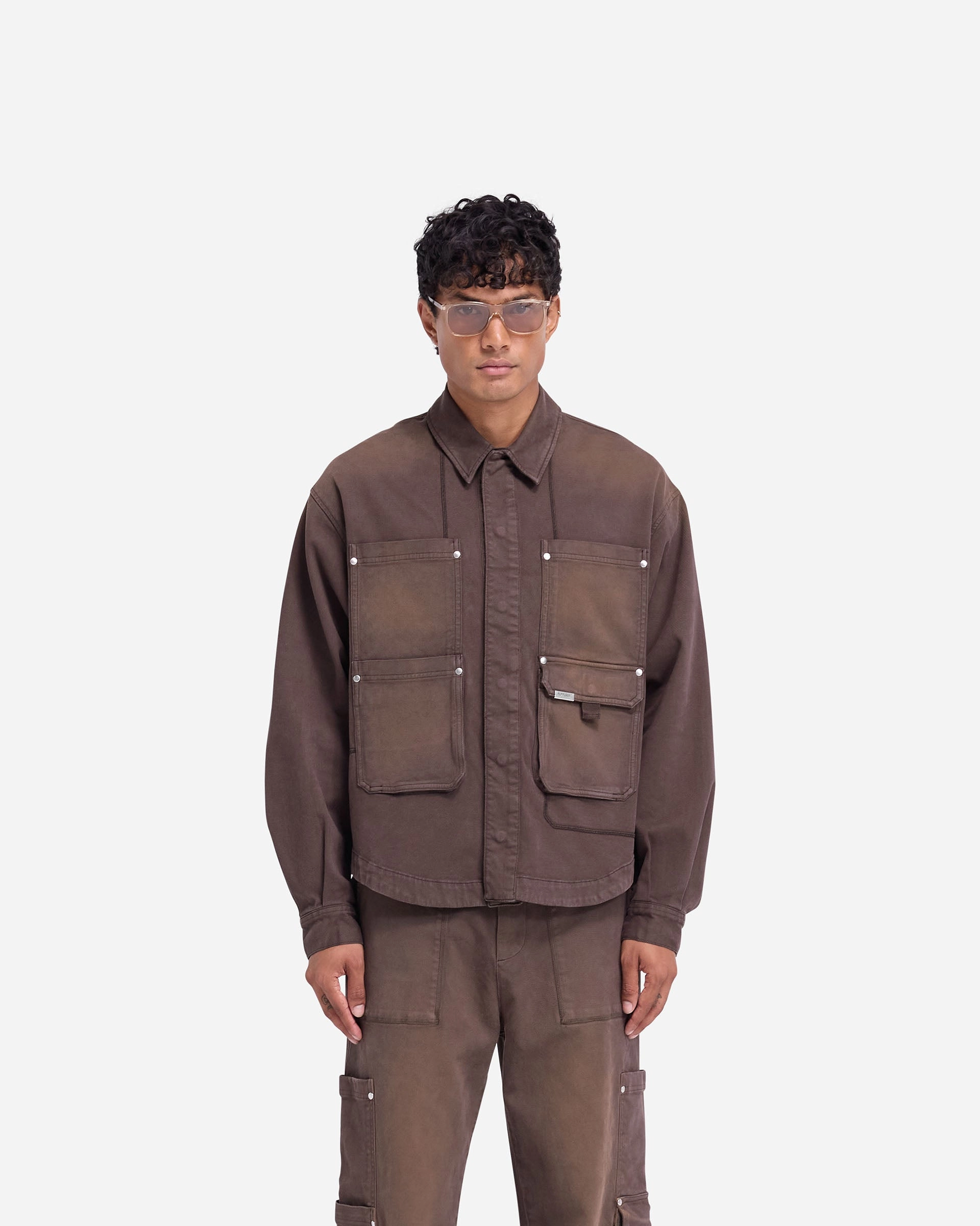 Workshop Shirt - Cedar Lightweight texture Quick Release Placket