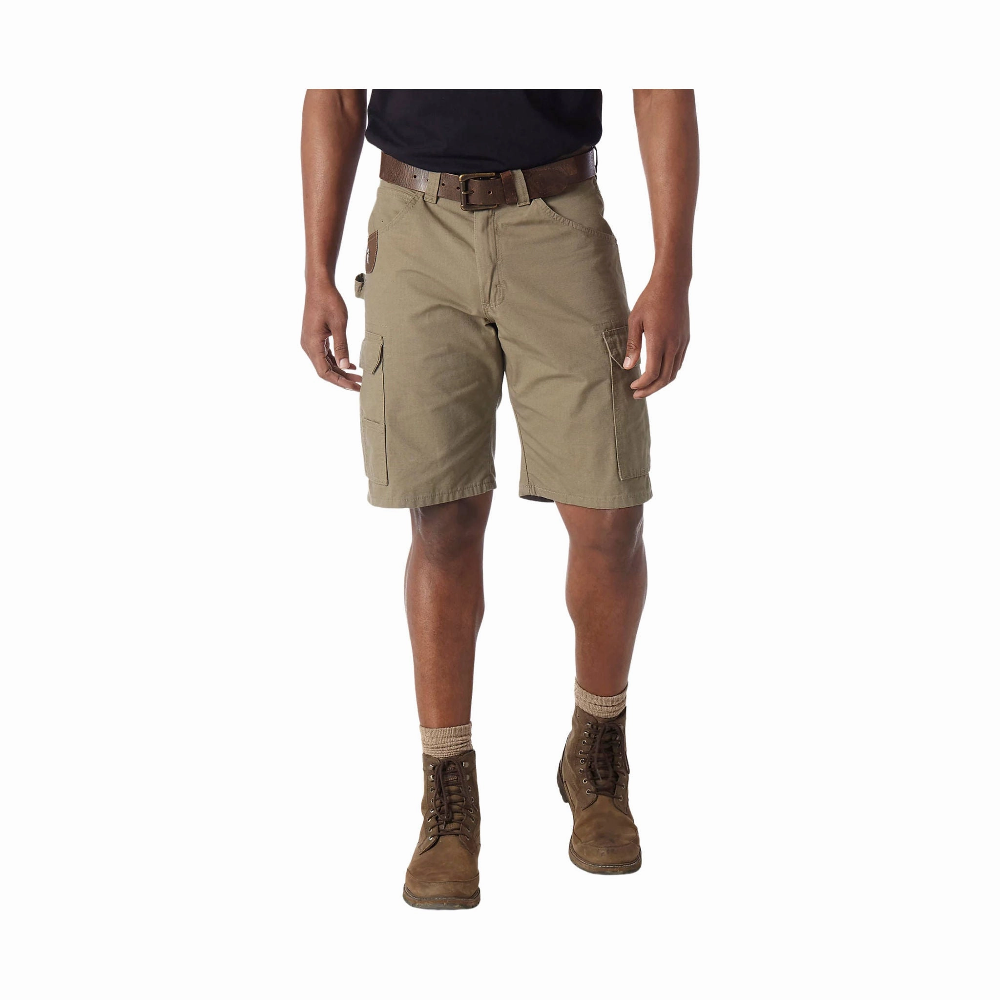 Wrangler Men's Riggs Workwear Ripstop Ranger Cargo Short - Bark romper Go Soft