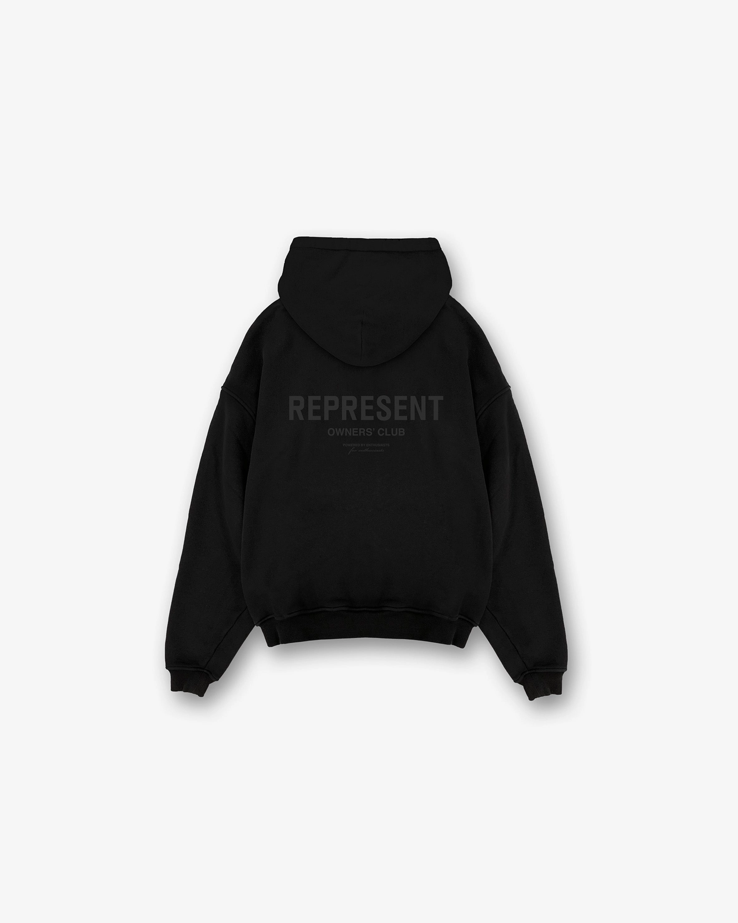 Represent Owners Club Hoodie - Black Matte Bold colors