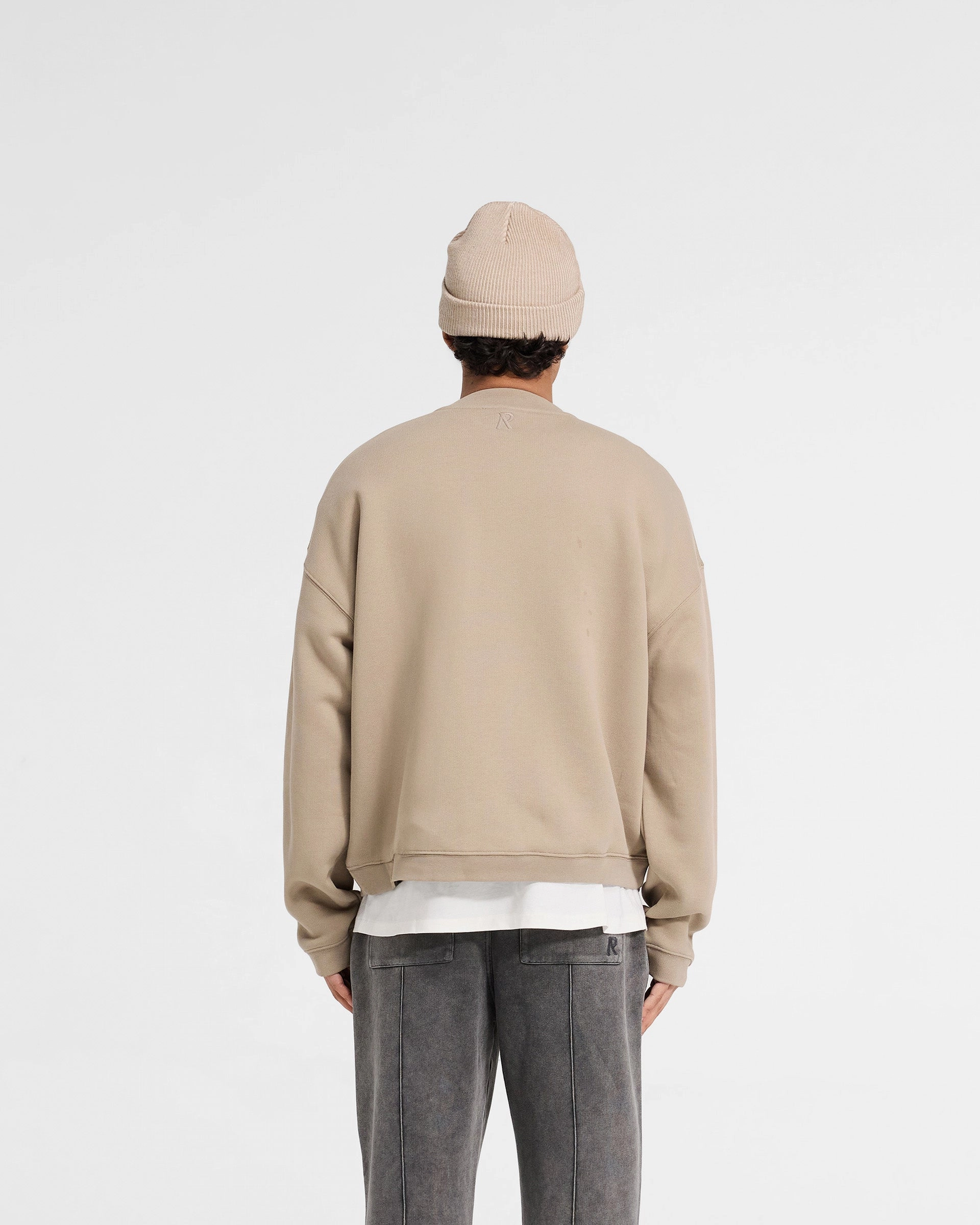 Initial Boxy Sweater - Dune Stain Release Coating Snag Resistant Surface