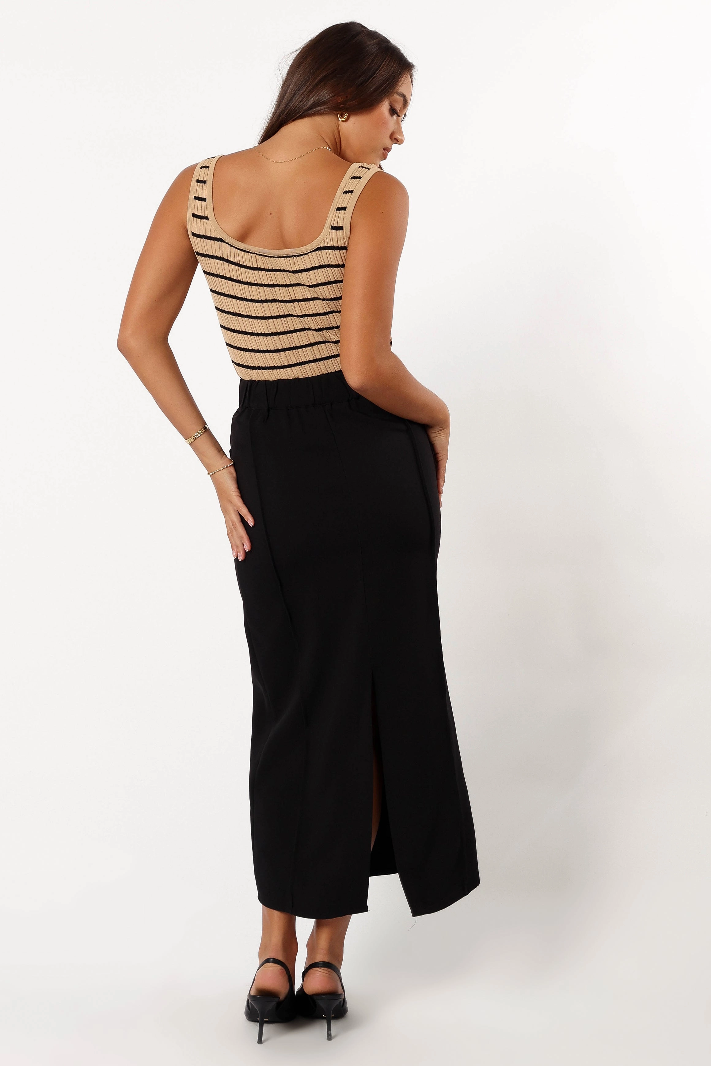 Linen blend Wynona Skirt - Black