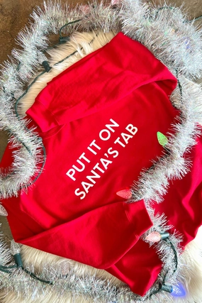 Put it on Santa's Tab Graphic Sweatshirt Home Trend