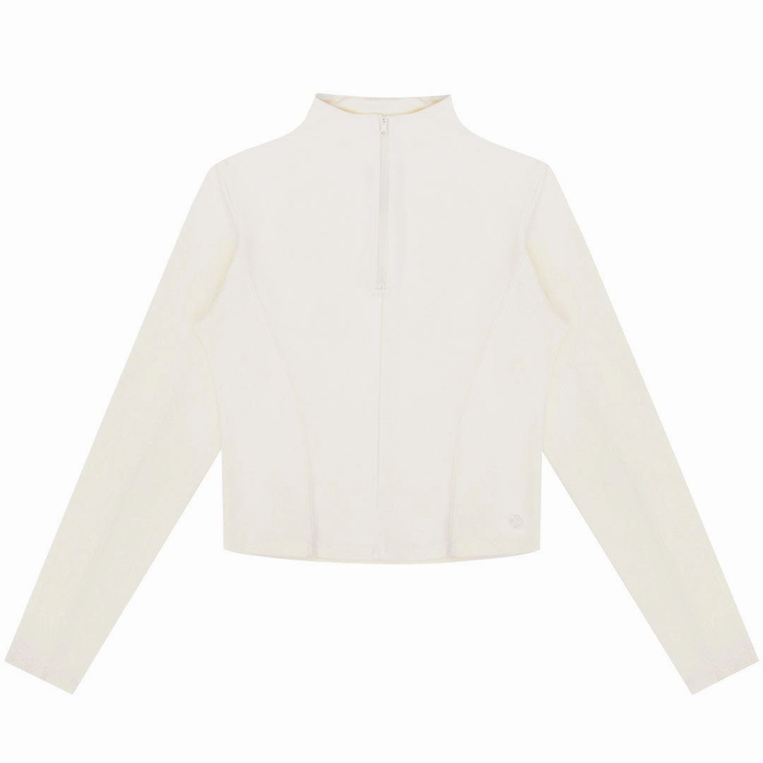 Converse - Women's Half-Zip Mock Neck Long Sleeve Top (10027392 A01) Softshell Technology All Weather Performance