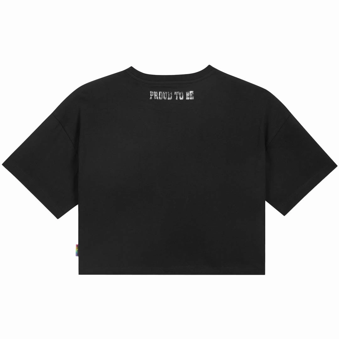 No Smell WaterRepellentFabric Converse - Unisex Proud To Be Cropped T-Shirt (10027209 A01)