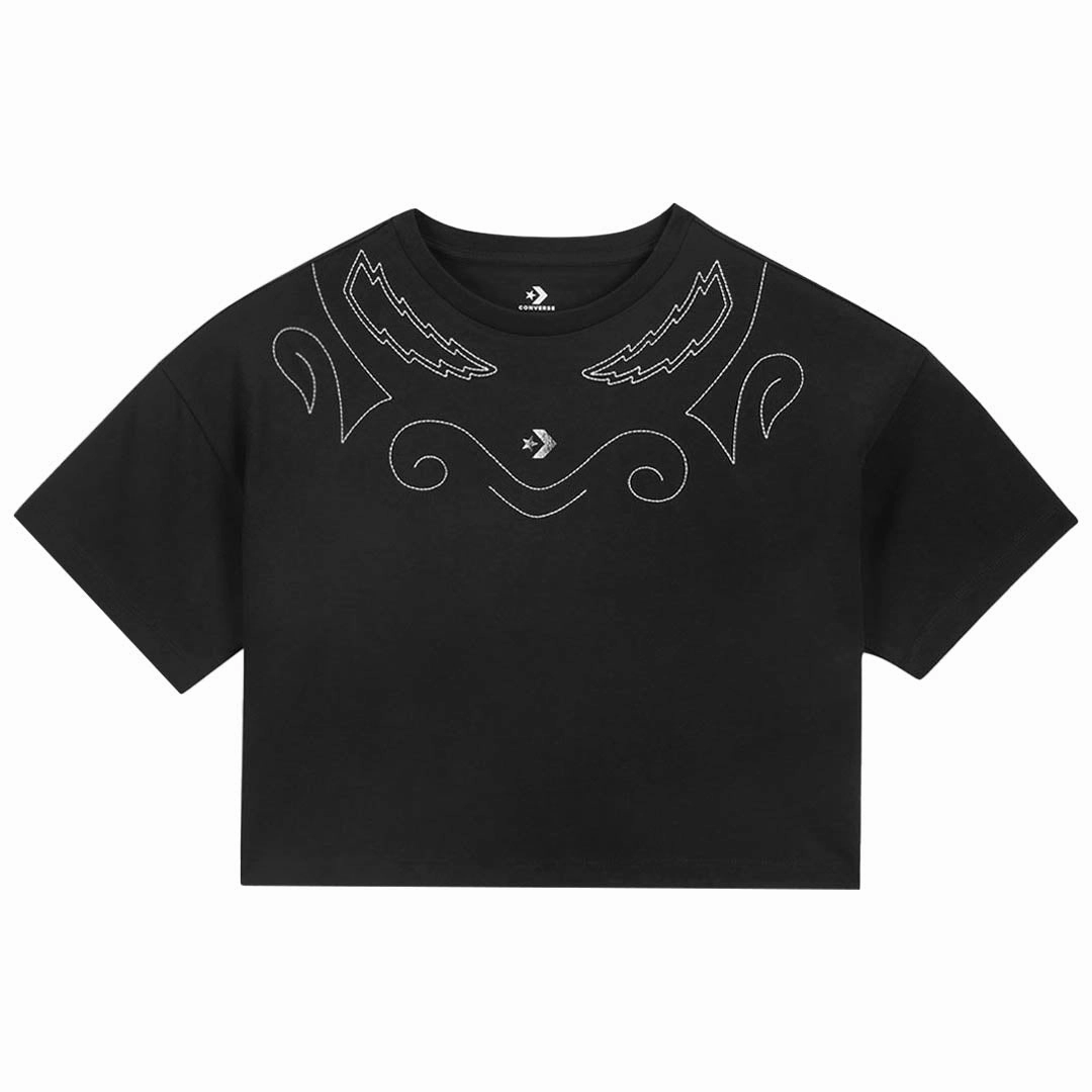 Converse - Unisex Proud To Be Cropped T-Shirt (10027209 A01) AdjustableDrawcordHem