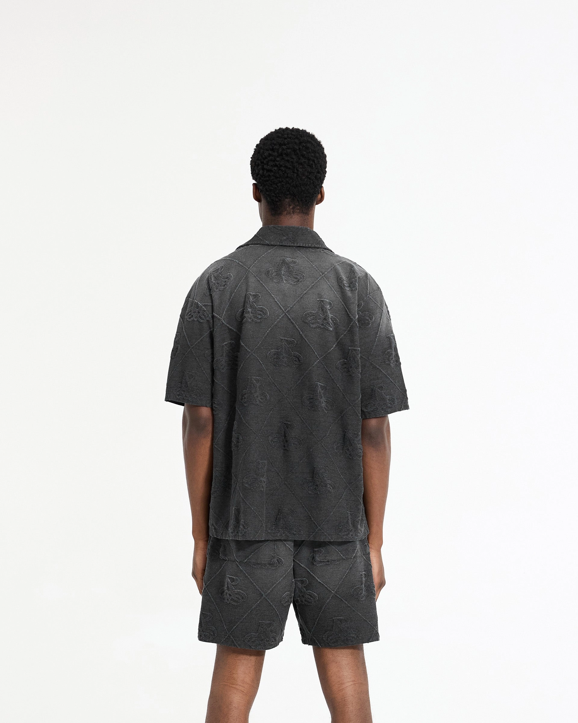 family gathering Towelling Shirt - Jet Black