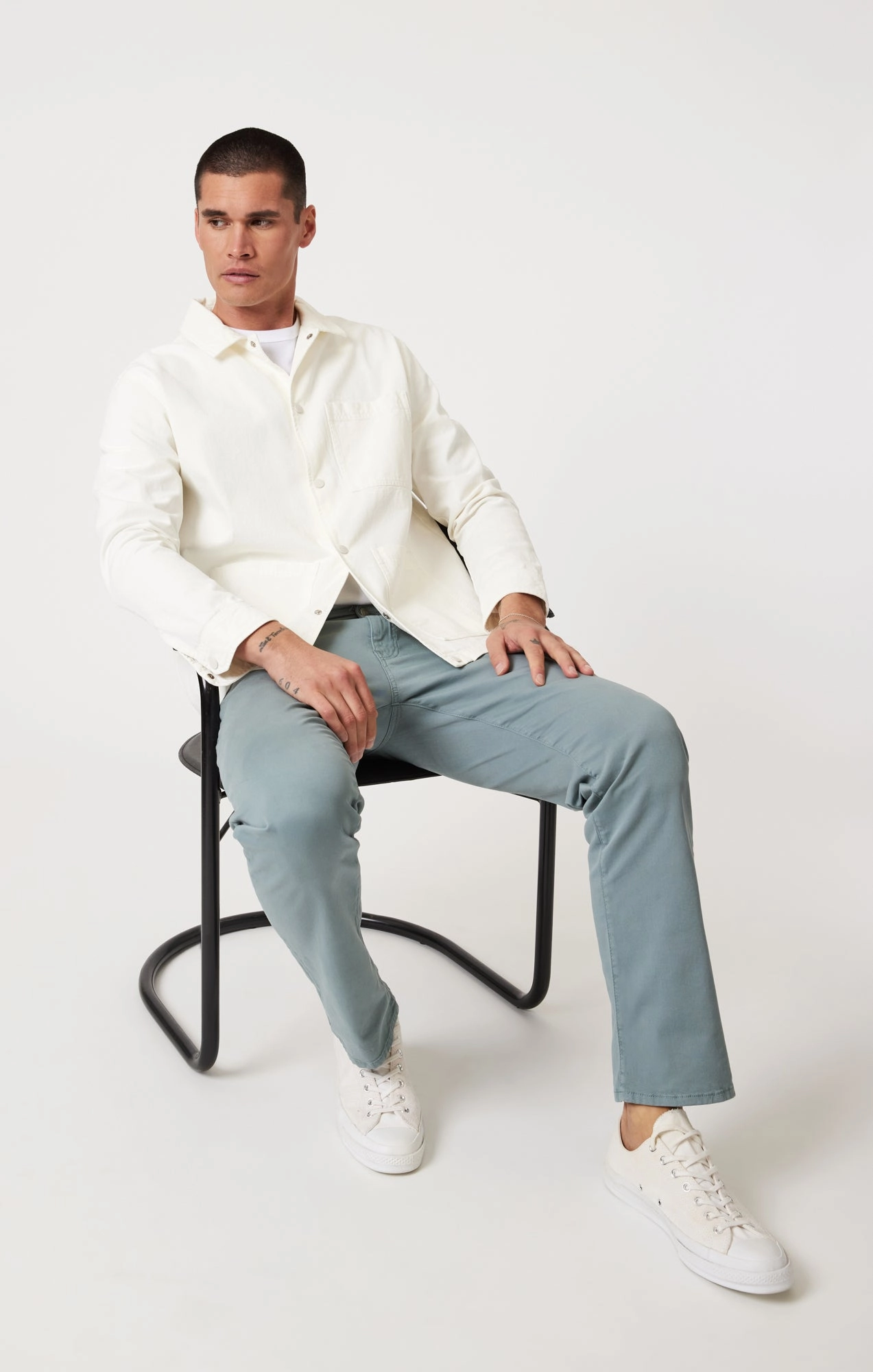 ZACH STRAIGHT LEG IN BLUE CASUAL TWILL Layered Panel Design Relaxed Fit