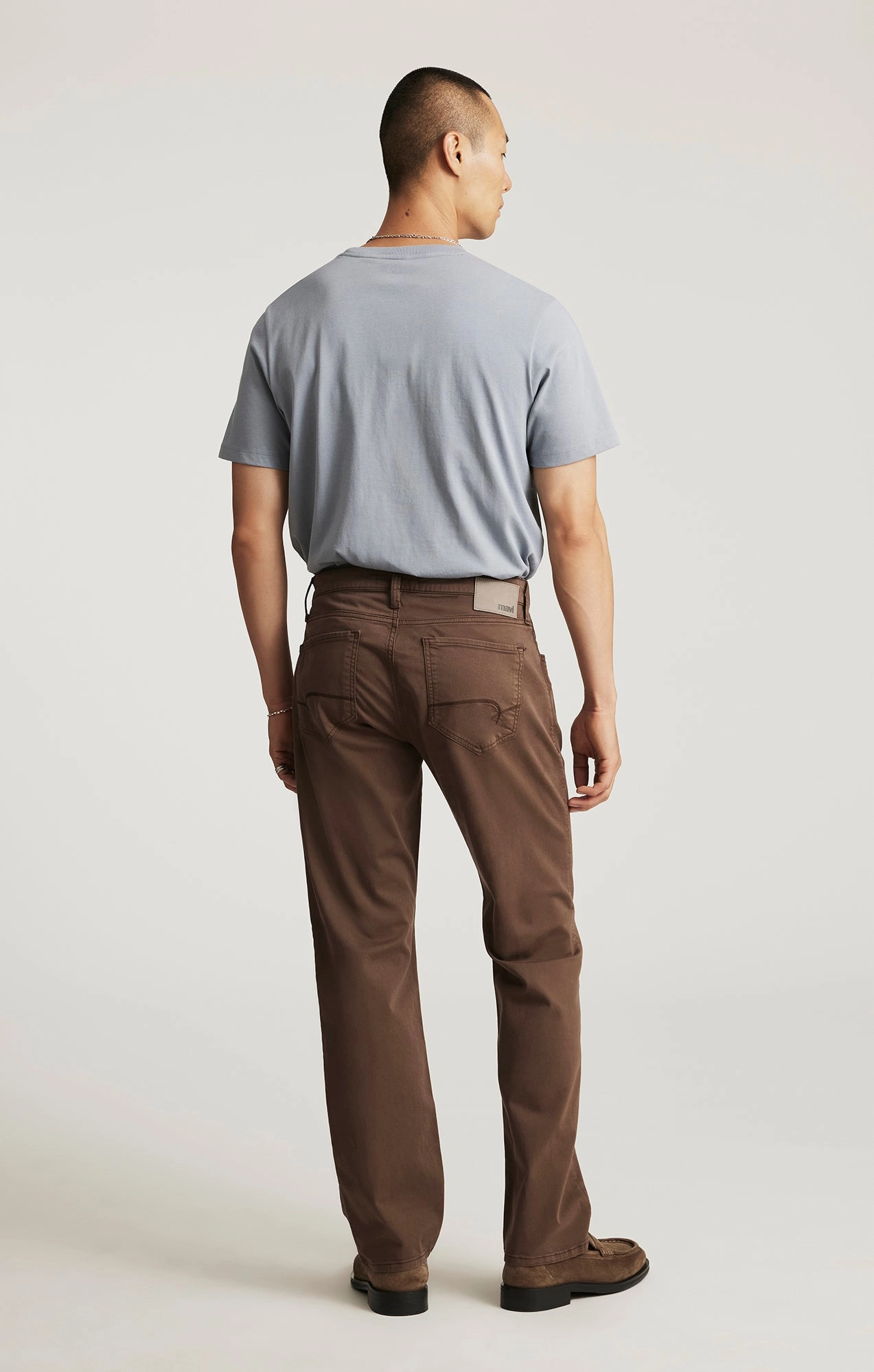 ZACH STRAIGHT LEG IN MOCHA TWILL All-day Flex Soft Interior