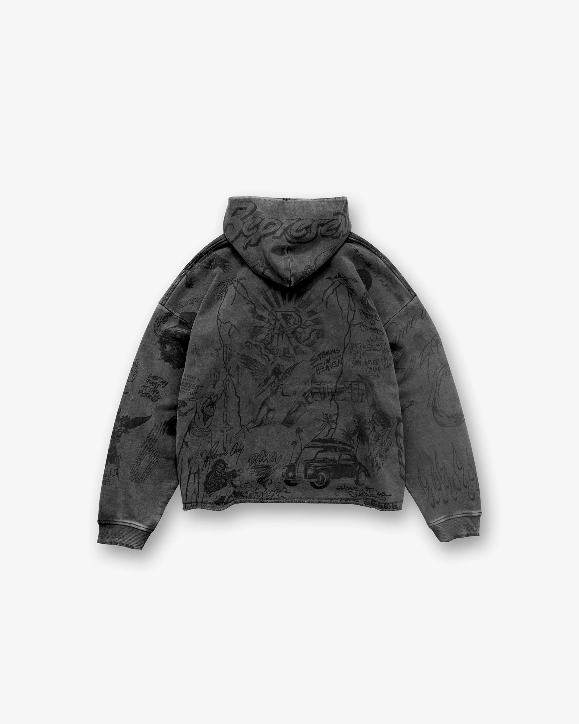 Legacy Hoodie - Vintage Grey Ribbed Hem Details Faux Fur Trim