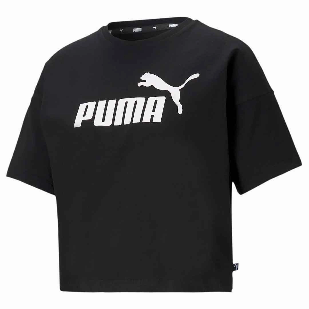 Quick Access Pockets Flexible Fit Puma - Women's Essentials Cropped Logo T-Shirt (586866 01)