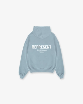 Casual Performance Fit Relaxed Fit Represent Owners Club Hoodie - Powder Blue