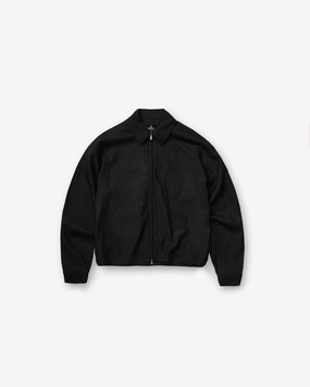 Versatile Wear Zip Up Wool Overshirt - Jet Black